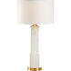 Chelsea House 34 inch 100.00 watt Natural White/Coffee Bronze Table Lamp Portable Light