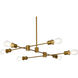 Xavier 6 Light 31 inch Brass Pendant Ceiling Light