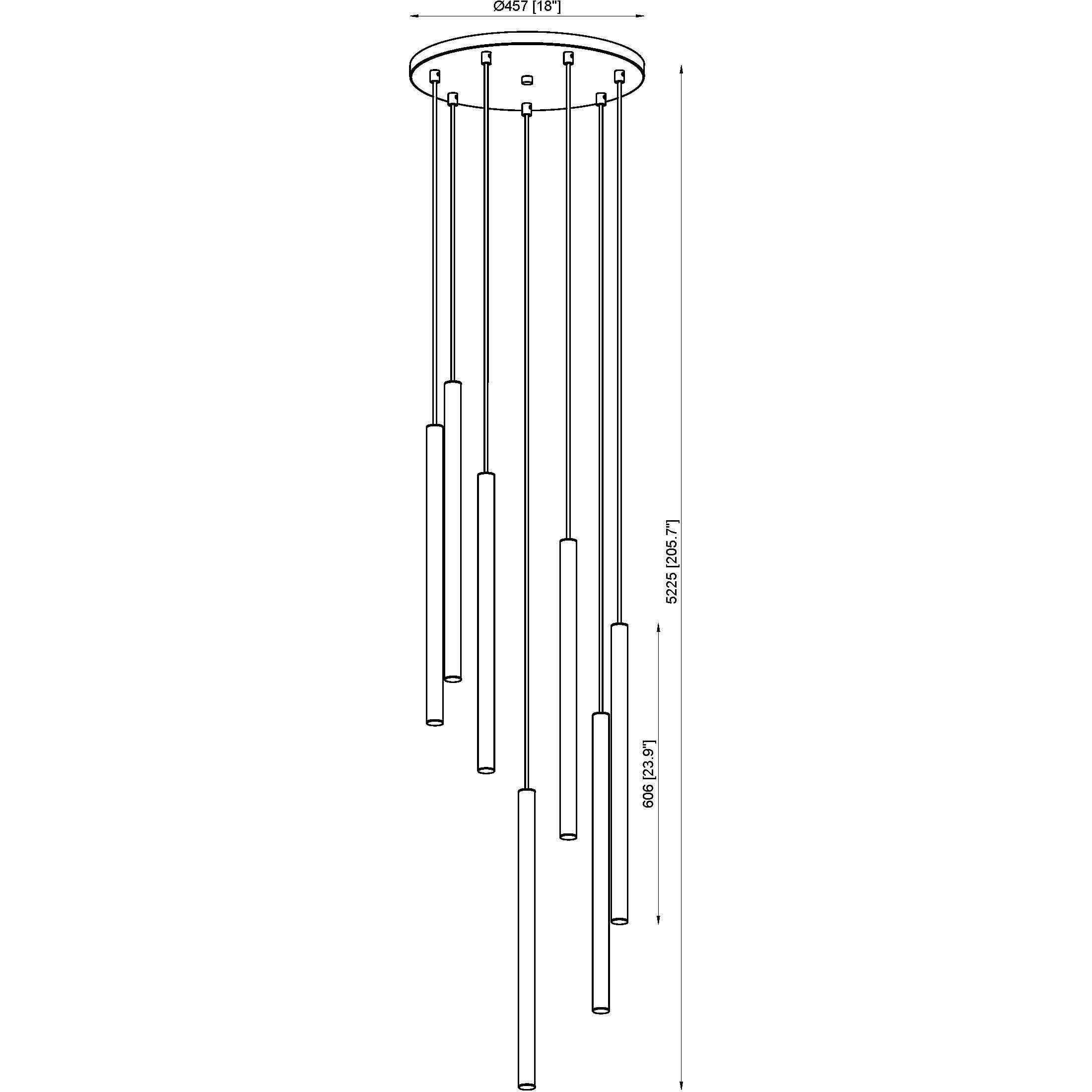 Forest LED 18 inch Modern Gold Chandelier Ceiling Light