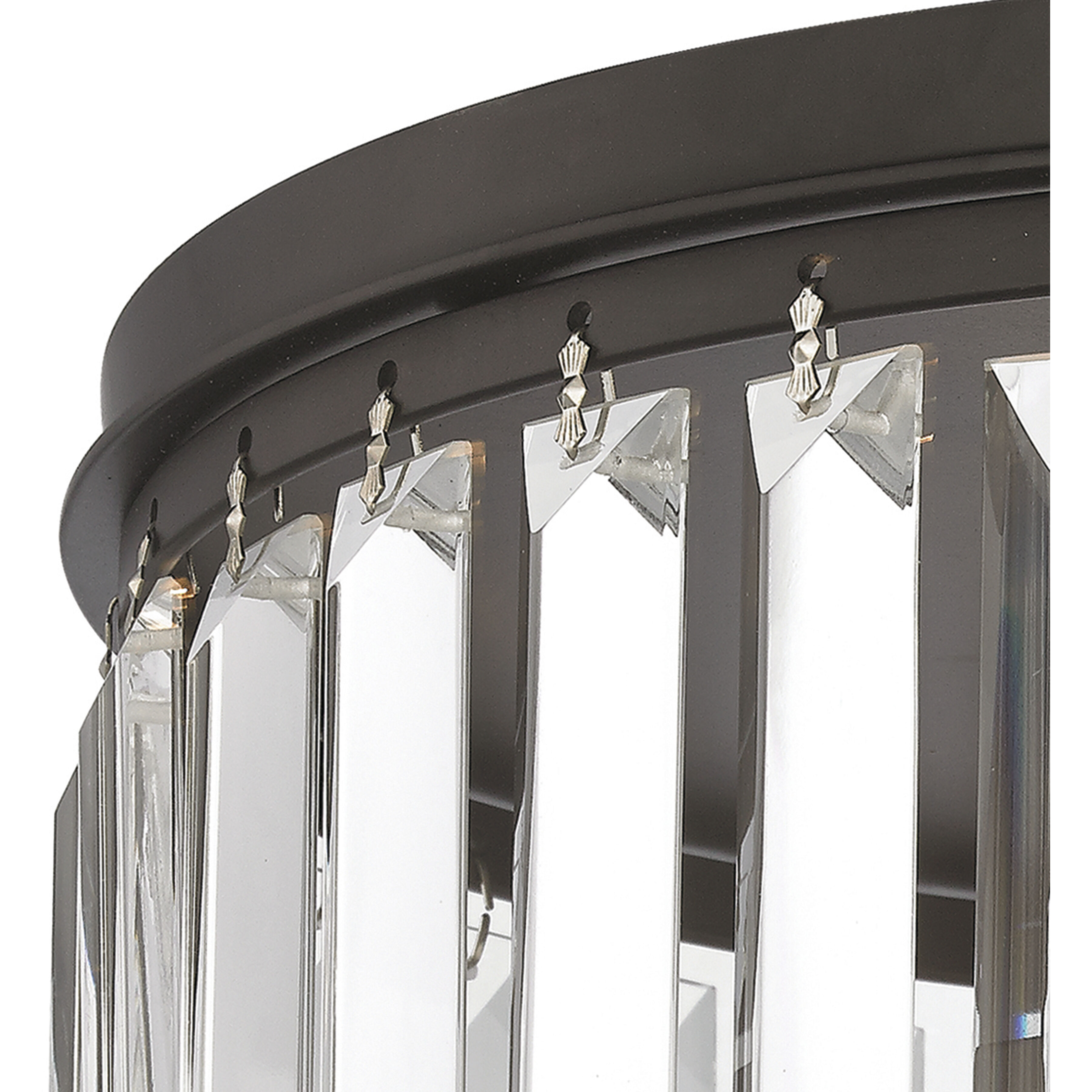 Palacial 1 Light 12 inch Oil Rubbed Bronze Semi Flush Mount Ceiling Light