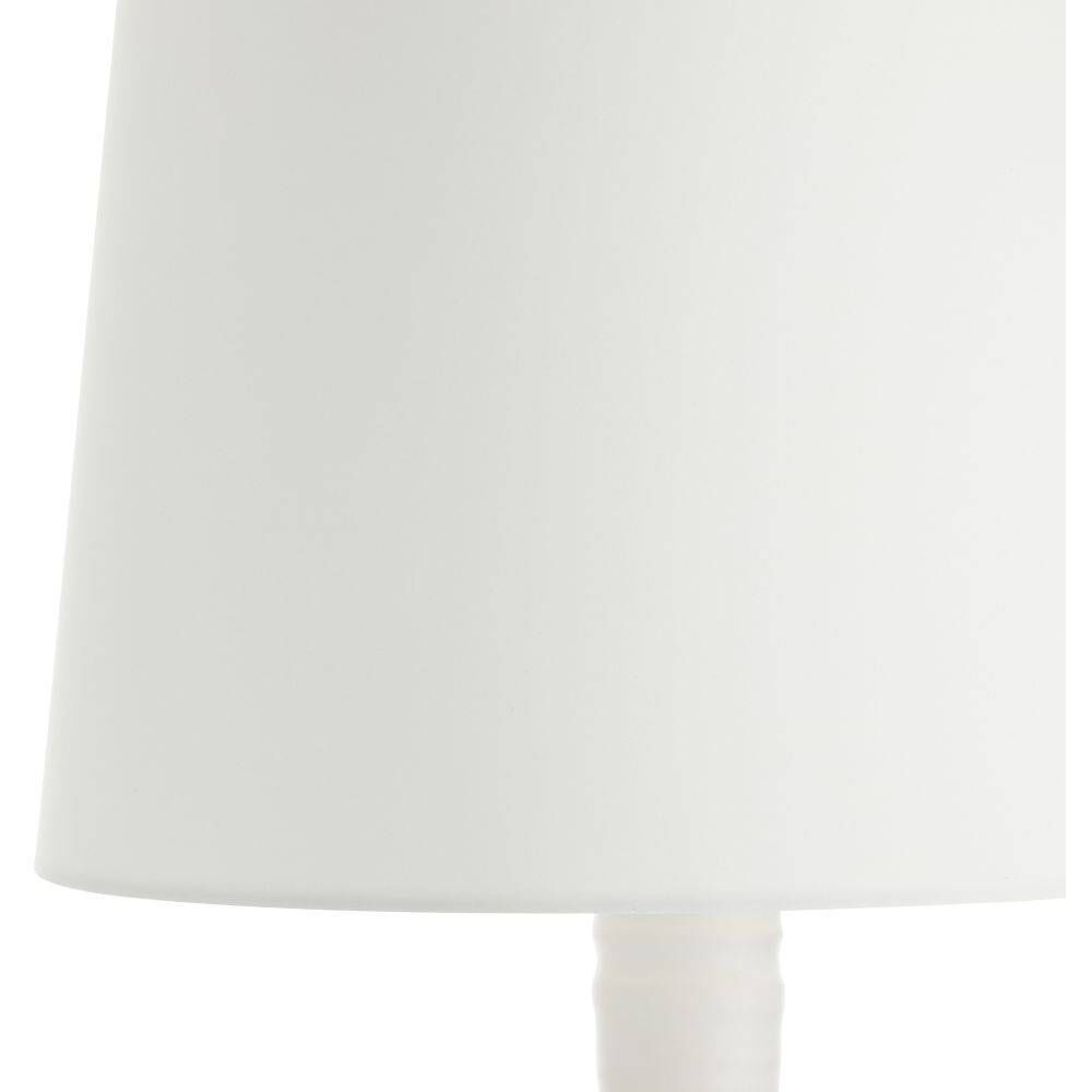 Fontana 32 inch 150 watt White and Antique Brass Lamp Portable Light