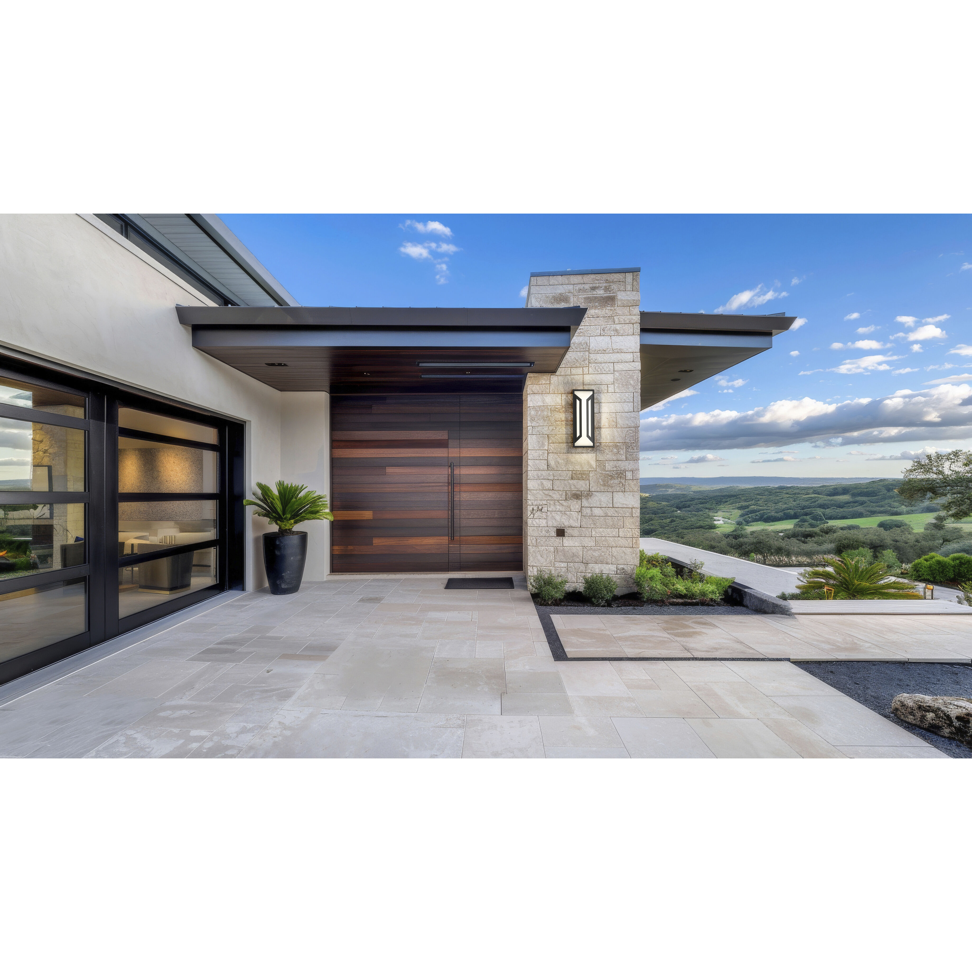 Banff LED 16 inch Sand Black Outdoor Wall Light in Soft Sand Black