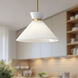 Alora Mood Halston 1 Light 14.13 inch Brushed Gold Pendant Ceiling Light