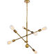 Axel 6 Light 29 inch Brass Pendant Ceiling Light