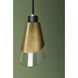 Angie LED 5 inch Aged Brass Pendant Ceiling Light