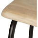 Bend 26 inch Matte Black and Bleached Mango Wood Counter Stool, Inline