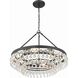Calypso 6 Light 25 inch Matte Black Chandelier Ceiling Light