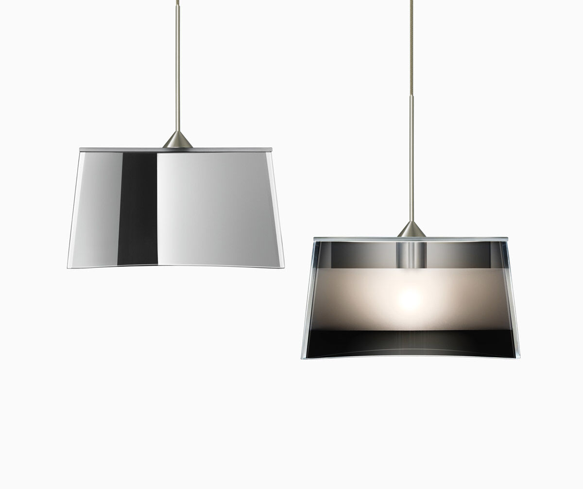 Groove 1 Light Satin Nickel Pendant Ceiling Light in Halogen 