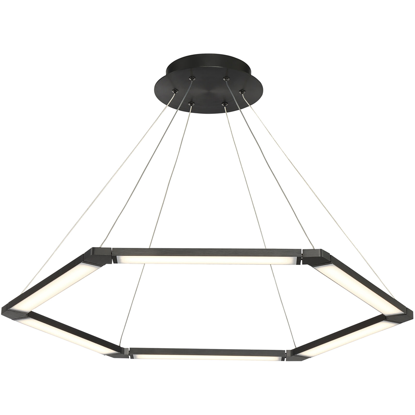 Lune LED 32 inch Black Pendant Ceiling Light, dweLED