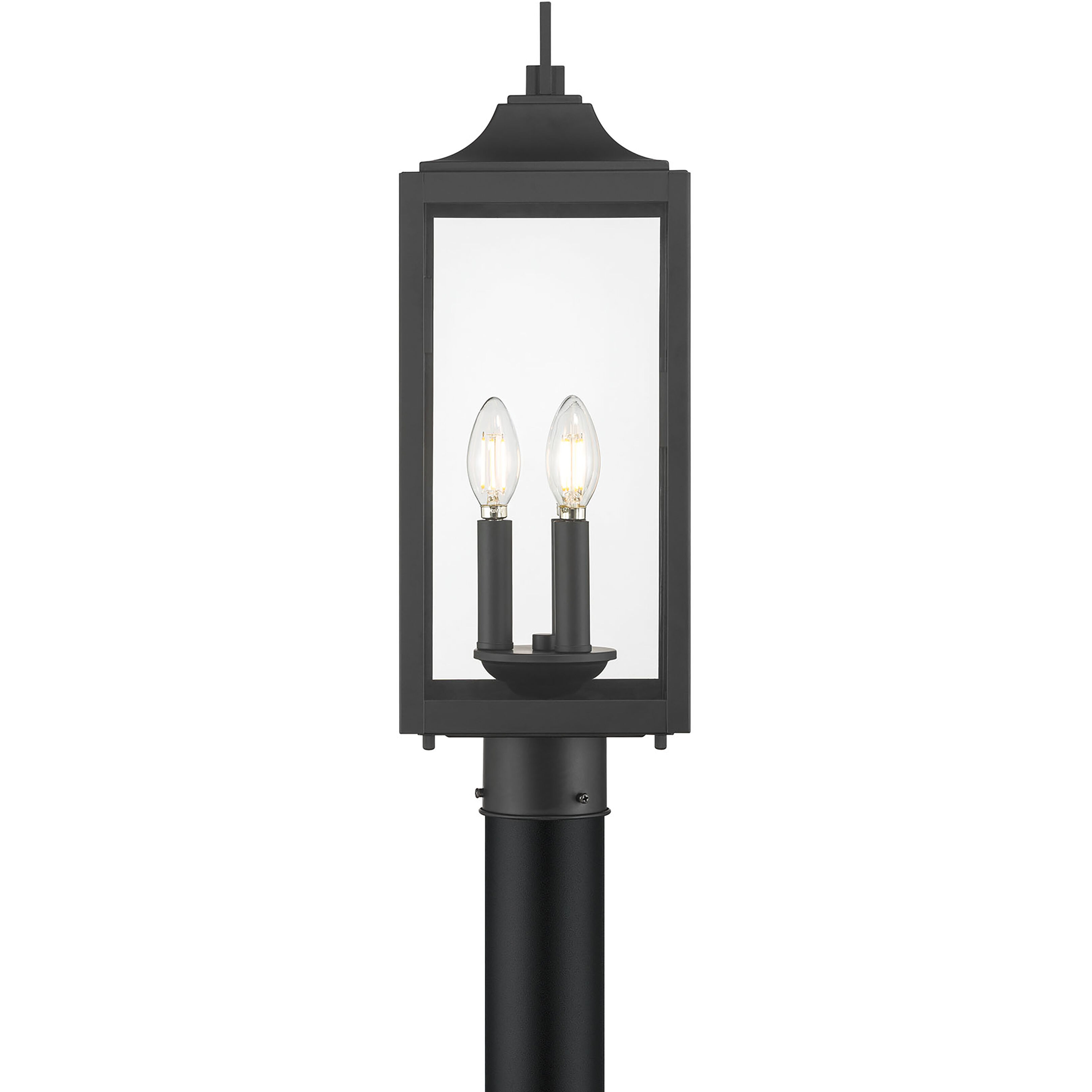 Halston 3 Light 20.5 inch Powder Coated Black Outdoor Post Lantern