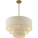 Bellingham 4 Light 23 inch Antique Gold Leaf Pendant Chandelier Ceiling Light