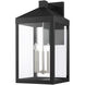 Nyack 5 Light 29 inch Black with Brushed Nickel Cluster Outdoor Wall Lantern