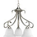 Torino 3 Light 19.13 inch Brushed Nickel Chandelier Ceiling Light
