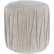 Vela 16 inch Gray Pouf, Cylinder