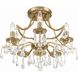 Cedar 5 Light 18.5 inch Vibrant Gold Semi Flush Ceiling Light in Clear Hand Cut
