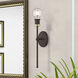 Lansdale 1 Light 5 inch Bronze with Antique Brass Accents ADA Single Sconce Wall Light, Single