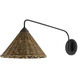 Basket 25.75 inch 40 watt Blacksmith Swing Arm Wall Sconce Wall Light