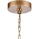 Freeform LED 21 inch Antique Gold Leaf Chandelier Ceiling Light, Converts to Semi Flush