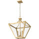 Montalcino 3 Light 16 inch Rubbed Brass Chandelier Ceiling Light