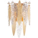 Majestic 3 Light 11 inch Gold Leaf Wall Sconce Wall Light