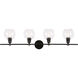 Syracuse 4 Light 38 inch Black Wall sconce Wall Light