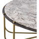 Demille 48 X 48 inch Satin Brass with Cream and Antique Bronze Coffee Table