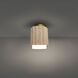 Caviar LED 7 inch Beige Travertine and Aged Brass Flush Mount Ceiling Light