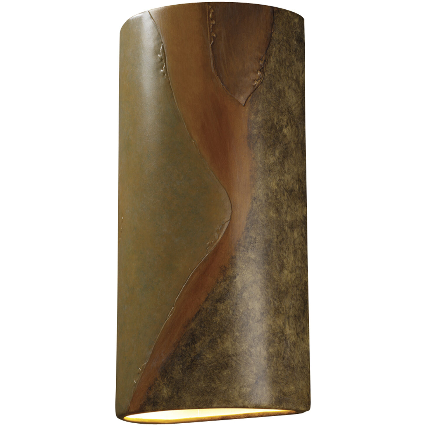 Ambiance Cylinder LED 21 inch Harvest Yellow Slate Outdoor Wall Sconce, Really Big
