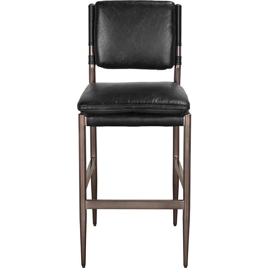 Wooster 45 inch Metal Grey Power Coast Bar Chair