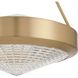 Agate 3 Light 15 inch Champagne Gold Pendant Ceiling Light