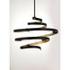 Twister 5 Light 25 inch Black/Gold Multi-Light Pendant Ceiling Light