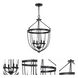 Grafton 4 Light 18.63 inch Matte Black Chandelier Ceiling Light