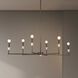 Montclair 6 Light 46 inch Forged Bronze and White Linear Chandelier Ceiling Light