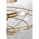 Zia 3 Light 22.83 inch Satin Brass Flush Mount Ceiling Light