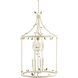 New Traditional 8 Light White and Antique Brass Pendant Ceiling Light