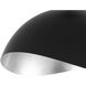 Luna Bella 92 inch 14 watt Satin Nickel and Black Arc Floor Lamp Portable Light in Matte Black and Silver Steel