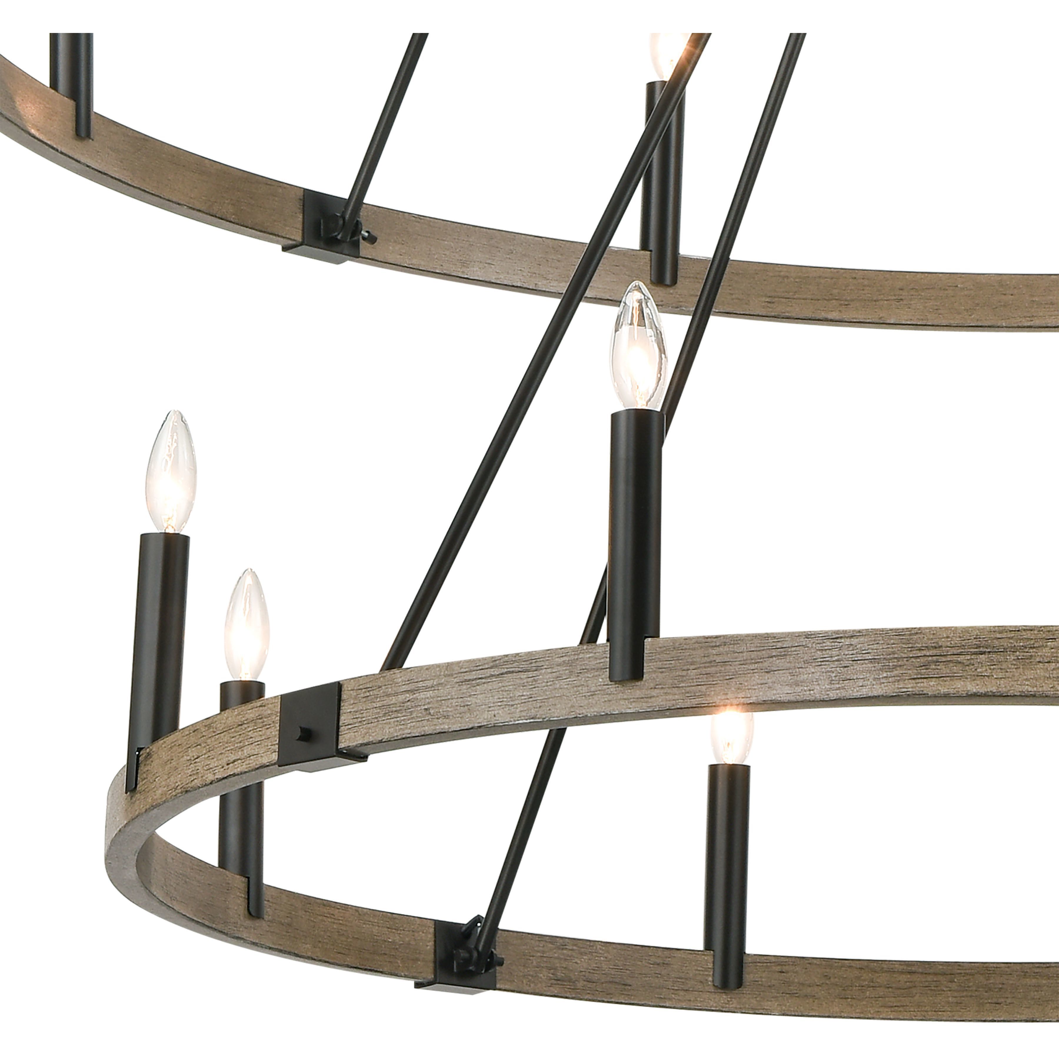 Transitions 16 Light 56 inch Oil Rubbed Bronze Chandelier Ceiling Light