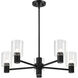 Clarksville 5 Light 28 inch Matte Black Chandelier Ceiling Light