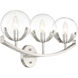 Spyglass 3 Light 24 inch Satin Platinum Bath Light Wall Light