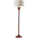 Rebecca 60 inch 100.00 watt Walnut Rubberwood with Antique Brass Accent Floor Lamp Portable Light