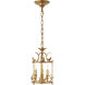 Chapman & Myers Diego 3 Light 8 inch Gilded Iron Lantern Pendant Ceiling Light, Petite