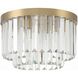 Hayes 4 Light 16 inch Aged Brass Flush Ceiling Light