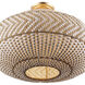 Zanzibar 4 Light 22 inch Soft Gold Semi Flush Ceiling Light