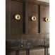 Pebble 8.25 inch Metallic Brass ADA Wall Sconce Wall Light
