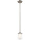 Manhattan 1 Light 5 inch Brushed Nickel Mini Pendant Ceiling Light