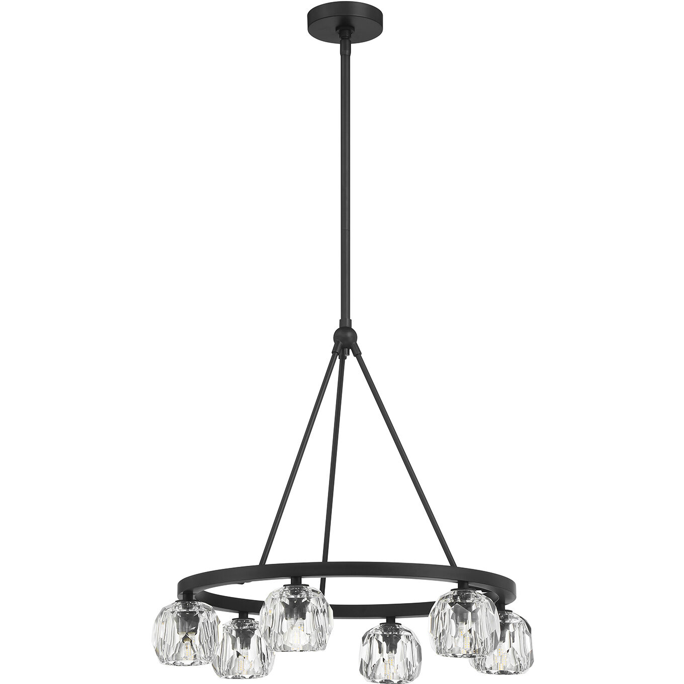 Aragon 6 Light 24 inch Matte Black Chandelier Ceiling Light
