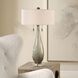 Cardoni 32.25 inch 60 watt Smokey Fern-Green Glass and Crystal Table Lamp Portable Light