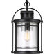 Booker 1 Light 18 inch Mystic Black Wall Lantern