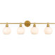 Syracuse 4 Light 38 inch Brass Wall sconce Wall Light