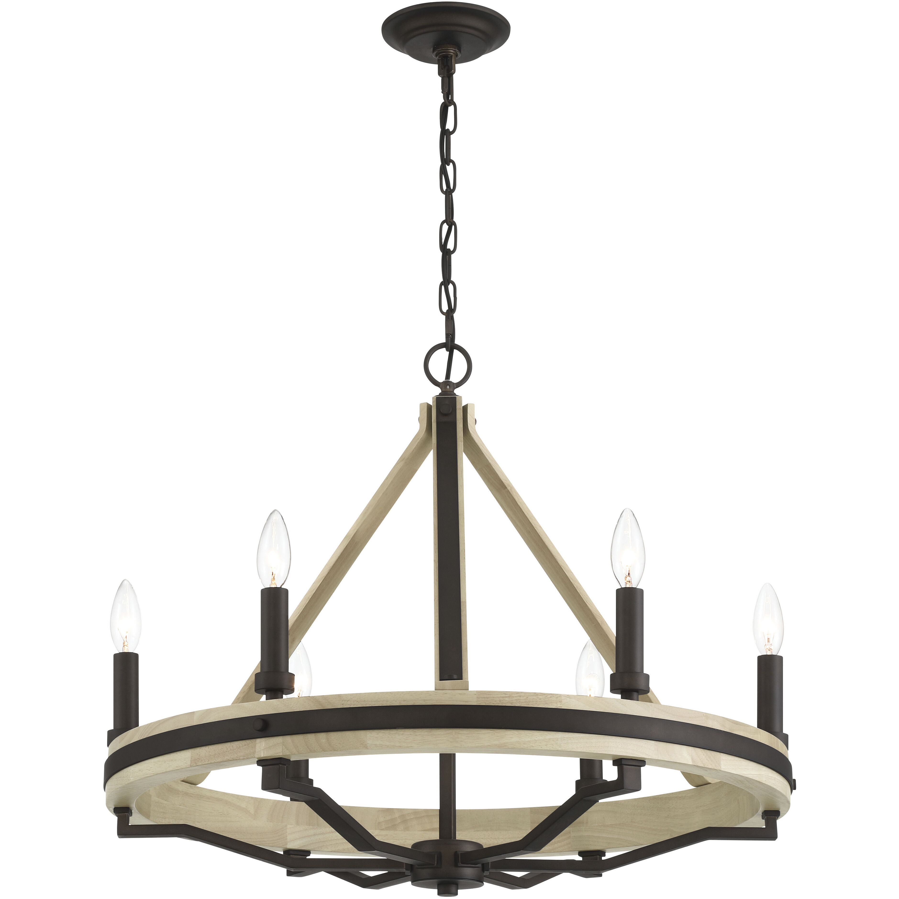 Sonoma 6 Light 26.25 inch Dark Bronze Chandelier Ceiling Light